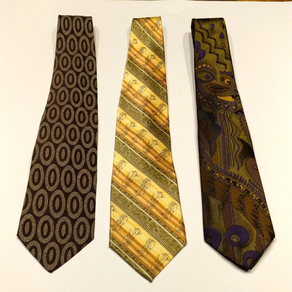 Men's ties. Set of 3. Vintage but great condition. 1 Mosa, 1 Index, 1 Stonehenge
